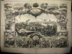 Zur fünfzigjährigen Jubelfeier der Schlacht bei Leipzig 1863 - Gedenkblatt