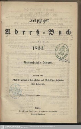 45.1866: Leipziger Adreß-Buch