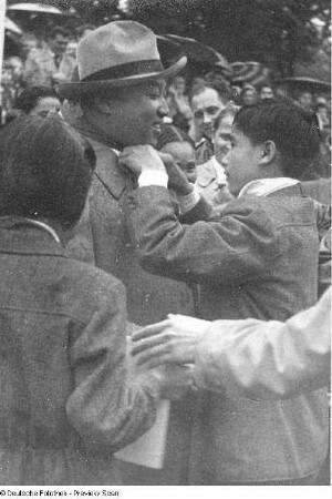 Kim Ir Sen (Kim, Il Sung), Premierminister der Demokratischen Volksrepublik Korea, zu Besuch im Maxim-Gorki-Heim