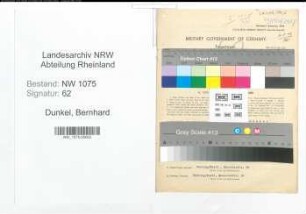 Entnazifizierung Bernhard Dunkel , geb. 15.12.1906 (Gesundheitsaufseher)