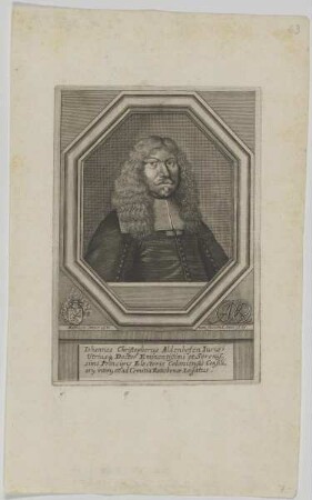 Bildnis des Iohannes Christophorus Aldenhofen