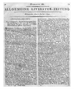 Merrem, Blasius: Beyträge zur Naturgeschichte. - Duisburg ; Lemgo ; Leipzig H. 1-2. - 1790 Nebent.: Beiträge zur Naturgeschichte der Amphibien