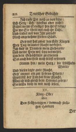 XV. Klag-Ode/ über Den frühzeitigen/ dennoch seeligen Hintritt Der Wolgebohrnen Frauen/ Fr. Metta Kielmannin von Kielmanns-Eck/ Gebohrner von Wischen ...