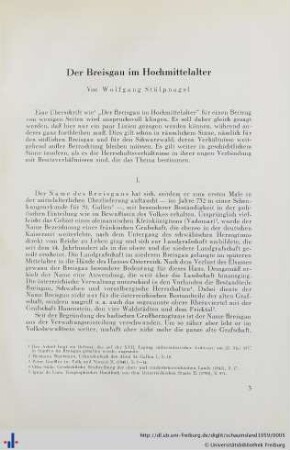 Der Breisgau im Hochmittelalter.