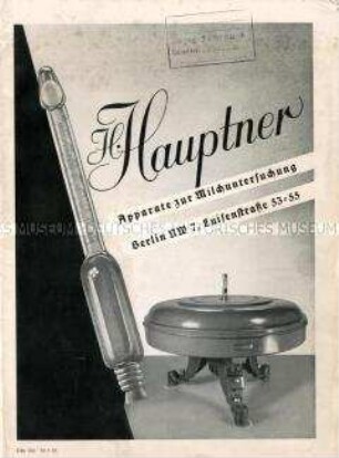 Apparate zur Milchuntersuchung