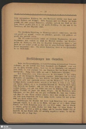 Verfälschungen von Geweben