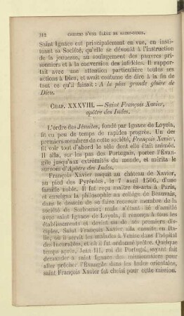 Chap. XXXVIII. – Saint François Xavier, apôtre des Indes