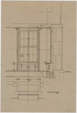 Döllgast, Hans; Nürnberg (Bayern); Gästehaus - Bar; Fenster (Ansicht; Schnitte)