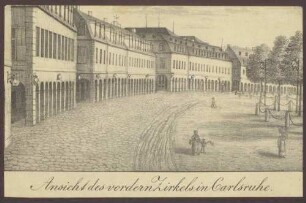 Ansicht des vorderen Zirkels in Carlsruhe