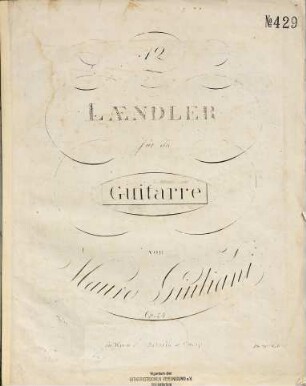 12 Laendler für die Guitarre : op. 44