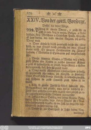 XXIV. Von der göttl. Vorsorge.