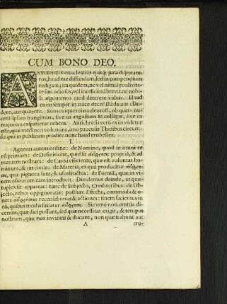 Cum bono deo.