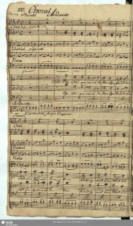 Choral: Ihr Augen weint