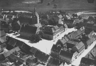 Neustädter Markt in Mühlberg/Elbe : Blickrichtung Süden