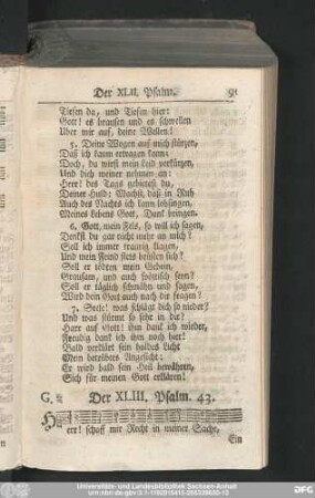 Der XLIII. Psalm. 43.