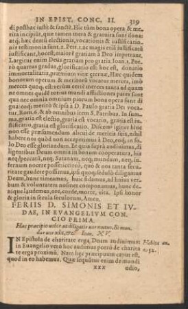 Feriis D. Simonis Et Iudae, In Evangelium ...