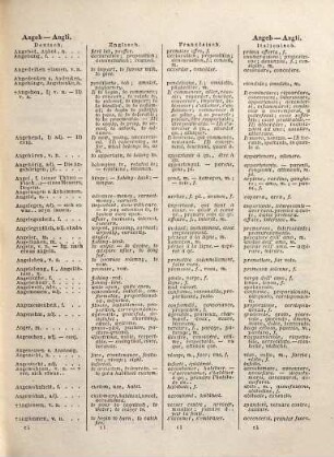Vollständiges Taschenwörterbuch der vier Hauptsprachen Europa's, [1]. Deutsch-Englisch-Französisch-Italienischer Theil : mit Stereotypen gedruckt