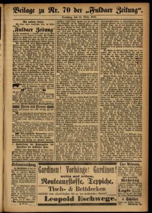 Zweite Ausgabe vom Samstag, den 25. März 1893.