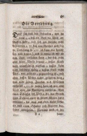 Die Vorsehung.