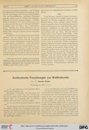 4: Archivalische Forschungen zur Waffenkunde, [3]