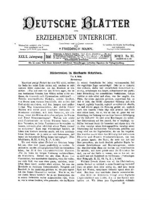 Bilderreden in Herbarts Schriften : (Fortsetzung)