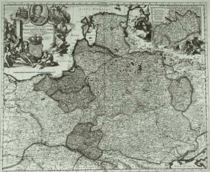 Karte des Königreiches Polen mit Nebenkarte Kursachsens von Peter Schenk d. Ä.