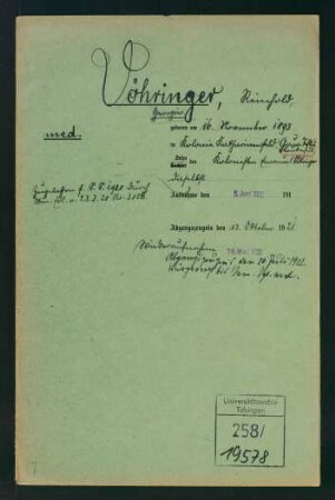 Reinhold Vöhringer (1893-)