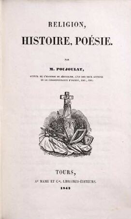 Religion, histoire, poésie