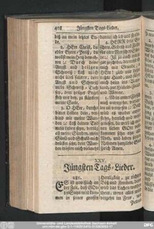 XXV. Jüngsten Tags-Lieder.