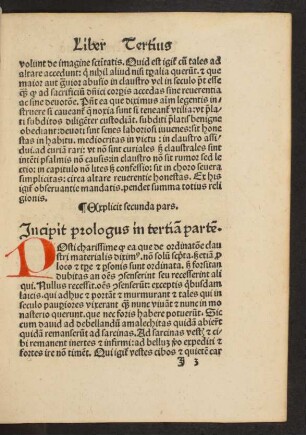 Incipit prologus in tertiam partem.
