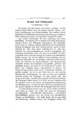 Kunst und Pädagogik