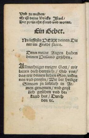 Ein Gebet.