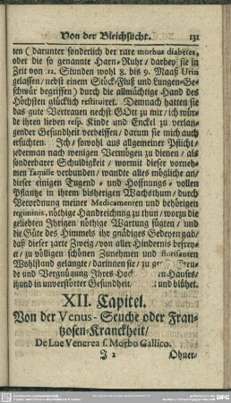 XII. Capitel. Von der Venus-Seuche oder Frantzosen-Kranckheit