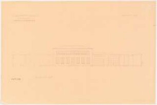 Gymnastikschule am See Monatskonkurrenz Dezember 1932: Aufriss Gartenansicht 1:100