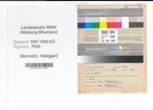 Entnazifizierung Hildegard Monnartz, geb. 02.10.1915 (Dolmetscherin)