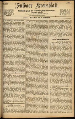 Ausgabe vom Samstag, den 16. September 1882.