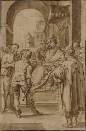 Christus vor Pilatus, Blatt 5 der Passionsfolge