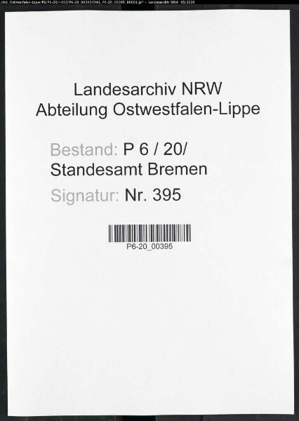 Sterberegister Standesamt Bremen