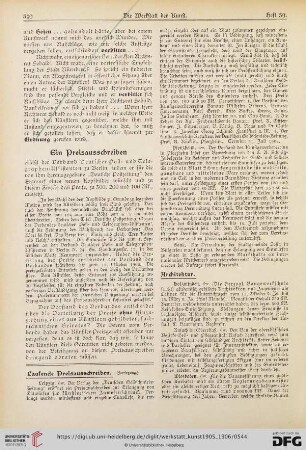 Laufende Preisausschreiben / Architektur / Staatsaufträge etc. / Staatsankäufe etc. / Aus Akademien und Kunstschulen / Personal-Nachrichten / Auszeichnungen und Medaillen / Todesfälle / Aus Künstler- und Kunst-Vereinen