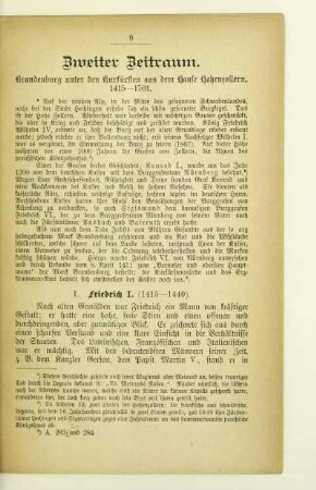 Zweiter Zeitraum. Brandenburg unter den Kurfürsten aus dem Hause Hohenzollern. 1415 - 1701