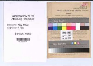 Entnazifizierung Hans Bartsch , geb. 28.03.1907 (Arzt)