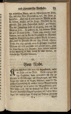 IX. Vom Neide. - XIV. Vom Adel.