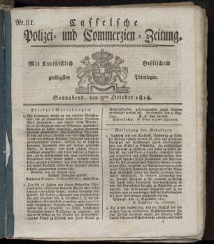 Nr. 81, Sonnabend den 8ten October. 1814
