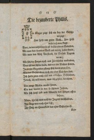 13-19, Die bezauberte Phillis