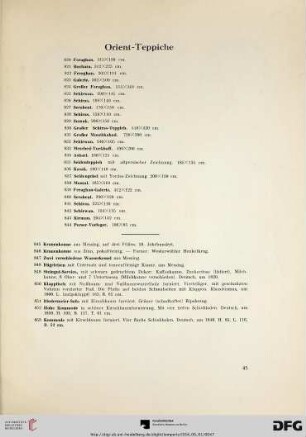 Orient-Teppiche (Nr. 820-853)
