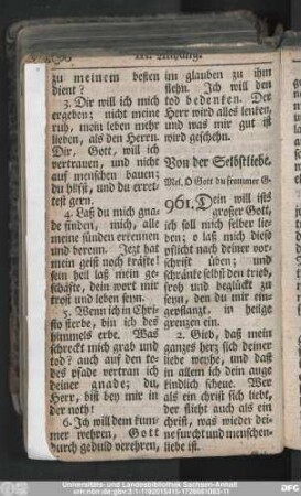 Von der Selbstliebe.