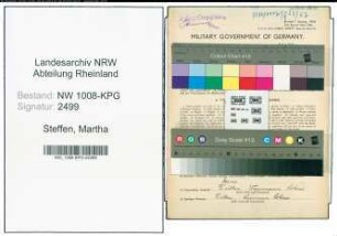 Entnazifizierung Martha Steffen , geb. 07.07.1900 ()