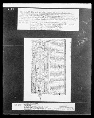 Textblatt mit halbseitiger Initiale I mit dem Sechstagewerk, Folio 6verso