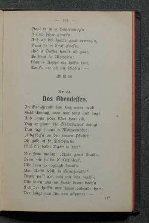 Nr. 61. Das Abendessen.