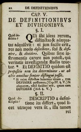 Cap. V. De definitionibus et divisionibus.